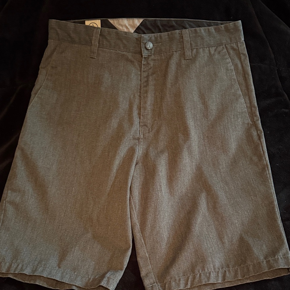 Volcom Men's Charcoal Flat Front Shorts